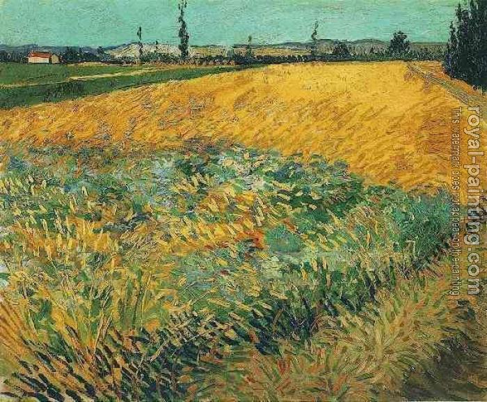 Vincent Van Gogh : Wheat Field with the Alpilles Foothills in the Background